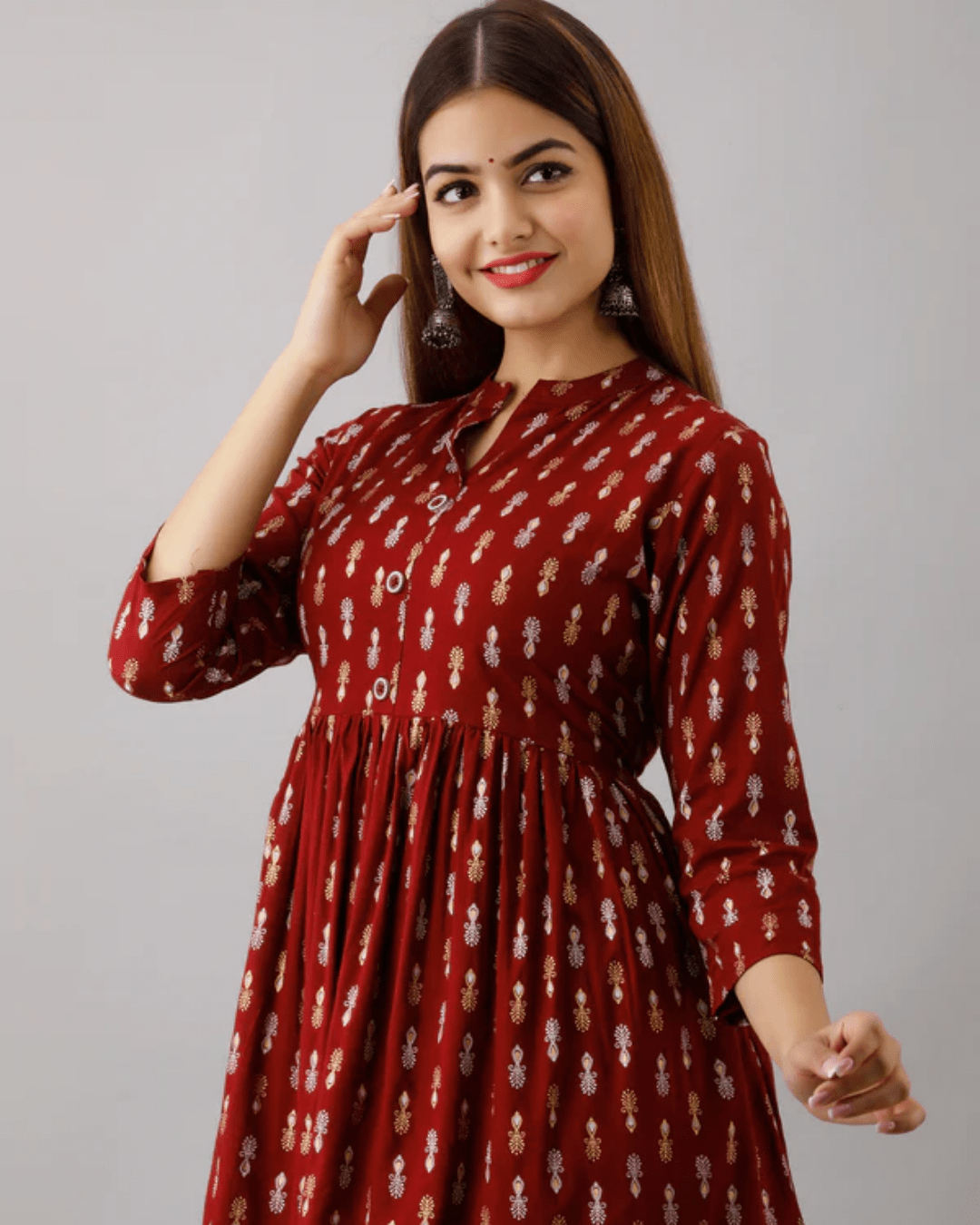 breathable-rayon-short-tunic-top-with-collar-neck-layas-marts
