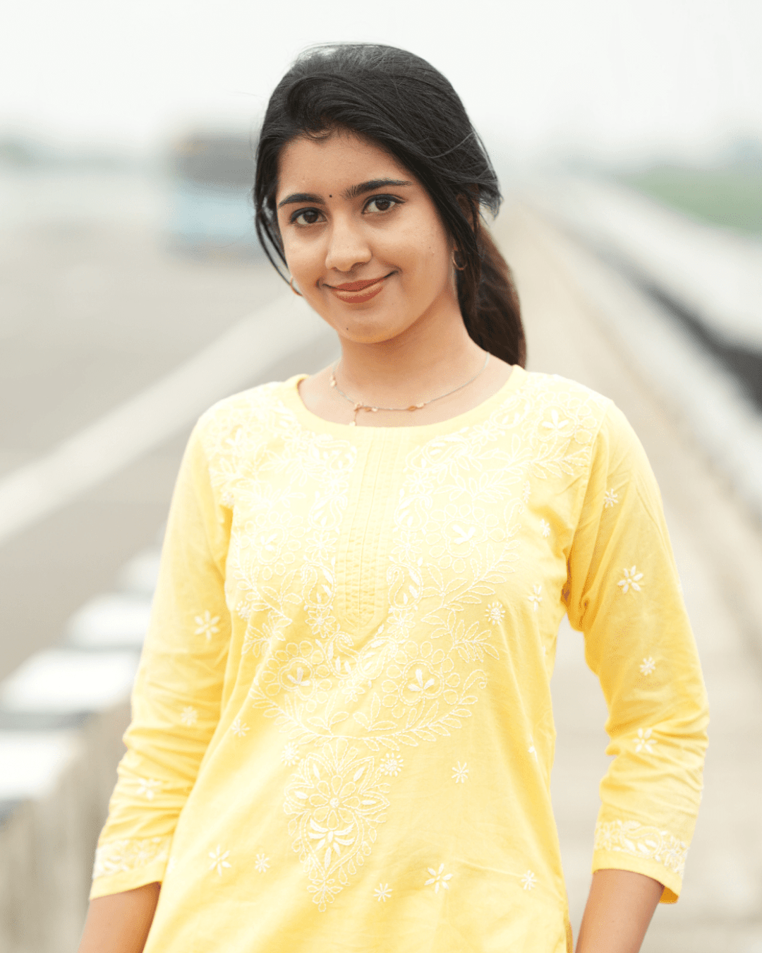 Straight-fit chikankari kurta for women, ideal for summer ethnic wear and daily styling.