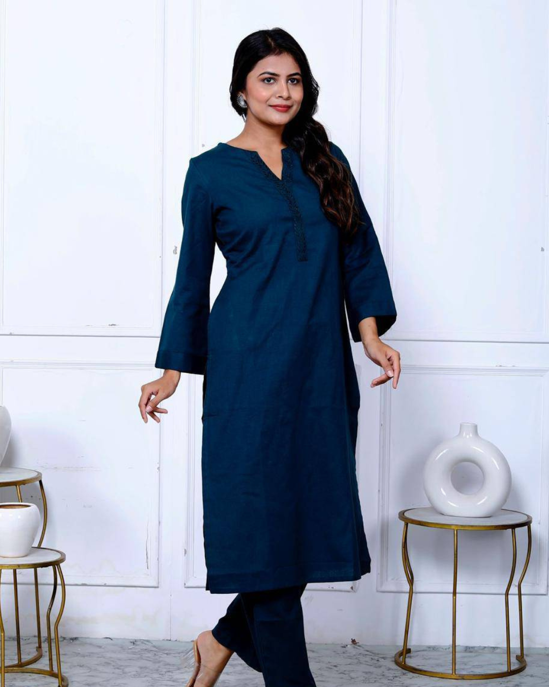 Classic embroidered kurta for work, festive occasions, and casual wear.