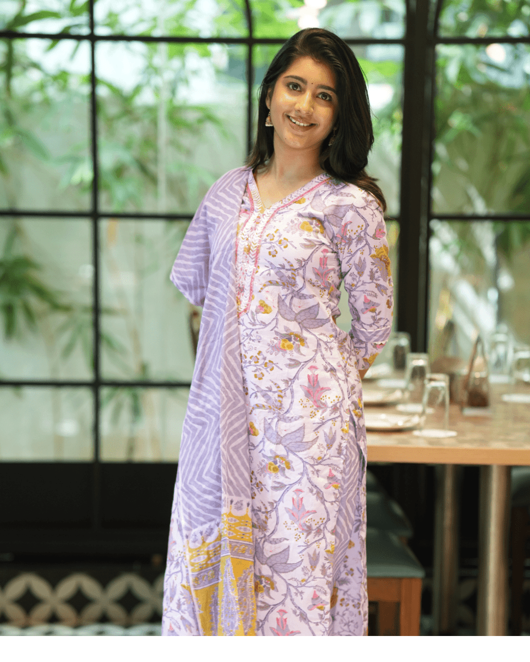 Lightweight and breathable cotton kurta set for women, combining elegance with comfort for a timeless ethnic look