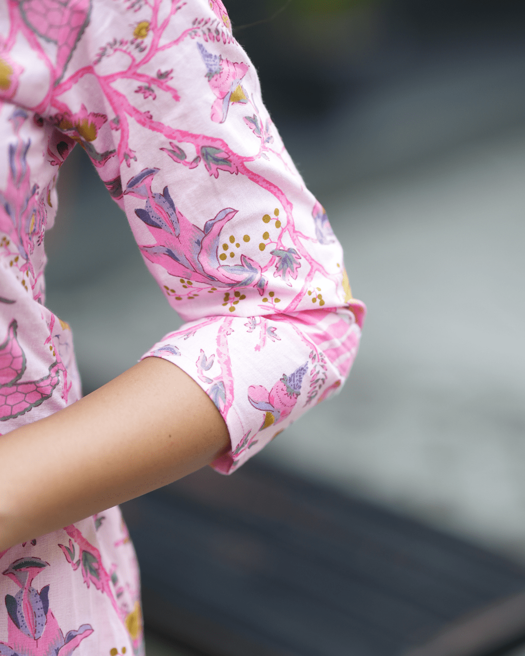 Breathable cotton kurta set with sequin detailing, designed for all-day comfort and style