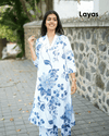 Blue Floral Printed Cotton Co-Ord Set