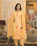 Yellow & Pink Floral Printed Cotton Kurta Set with Dupatta – Layas Marts