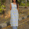 Aqua Green & Yellow Sleeveless Chikankari Cotton Kurta with Pechni Hand Embroidery