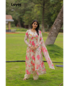 Off White Floral Cotton Kurta Set with Dupatta