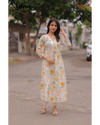 Ivory Floral Cotton Kurta Pant Set