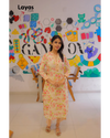 Cream Blush Pink Floral Cotton Kurta  Pant Set