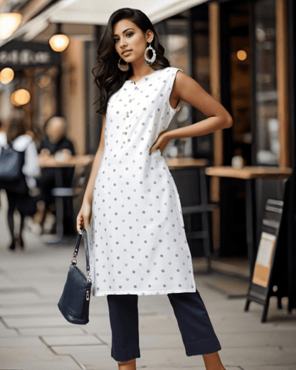 Lightweight floral printed dress for casual and semi-formal occasions, crafted from cotton fabric, by Layas Marts
